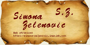 Simona Zelenović vizit kartica